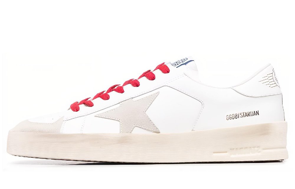 Golden Goose Stardan Stylish Skateboarding Shoes Men's White