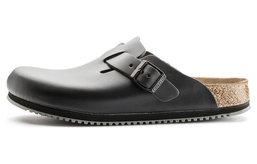 Birkenstock Boston Super Grip Natural Leather 'Black'