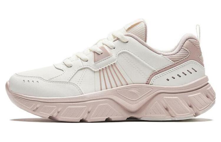 Anta Cushioned Slip-Resistant Low-Top Running Shoes Women's White Gray