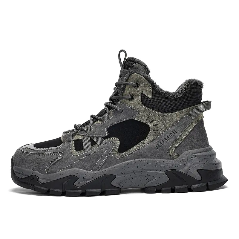 JEEP SPIRIT Short Mid Calf Outdoor Boots Men's Black Gray