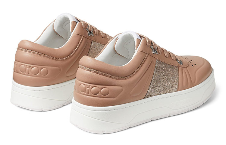 Jimmy Choo Hawaii Skateboard Shoes Women's Low-Top Ballet Pink