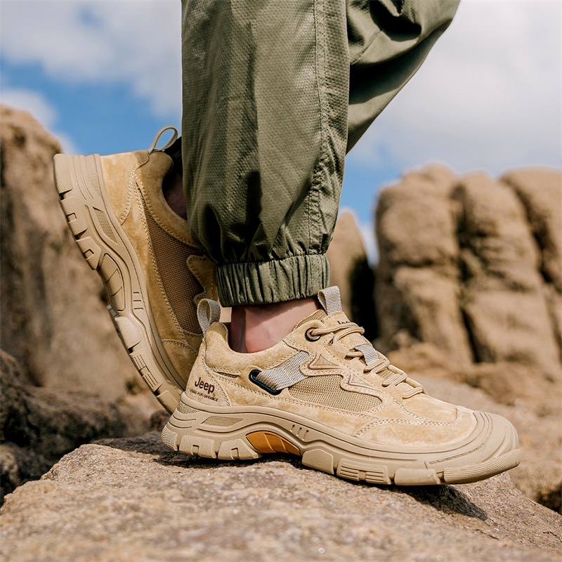 Jeep Abrasion Resistant Low Top Hiking Shoes Men's Sand купить в интернет-магазине Yoocart с быстрой доставкой по России.