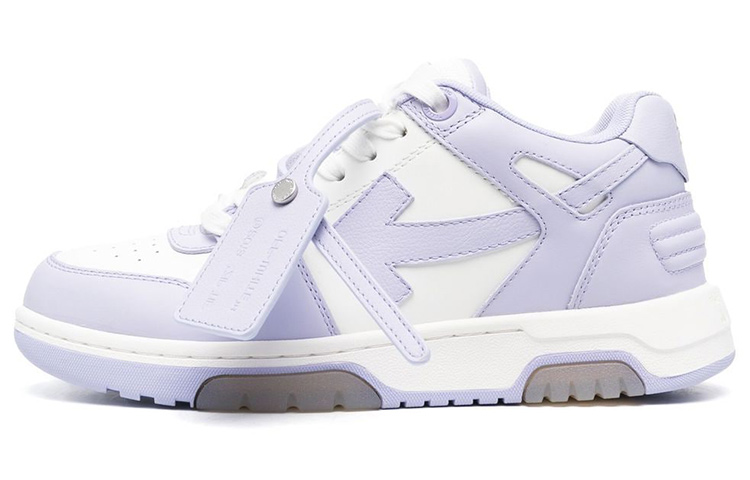 OFF WHITE Out Of Office Calf Leather Sneaker 'Purple White' Women's