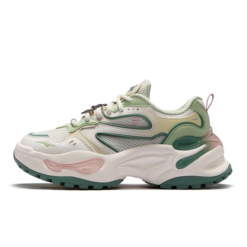 FILA FUSION EVA Gummies Height Increasing Low top Chunky Sneakers Women's White Green
