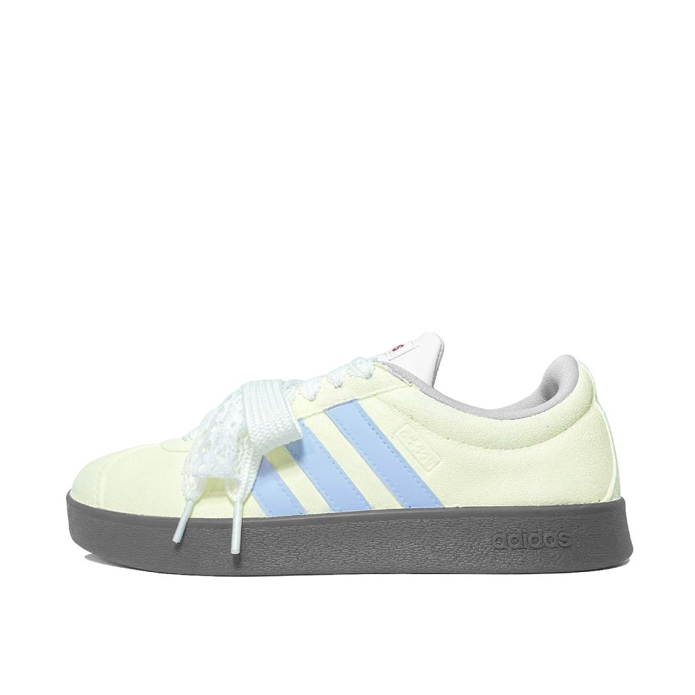 Adidas VL COURT 2.0 Sky Blue Cream Coverage Quick Dry Lightweight Low Top Skateboard Shoes Unisex Yellow Blue