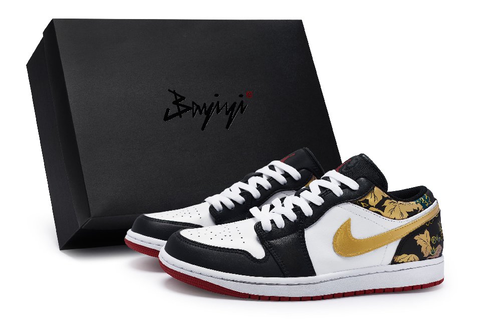 Jordan Air Jordan 1 Vintage Basketball Shoes Men's Low Top Gold