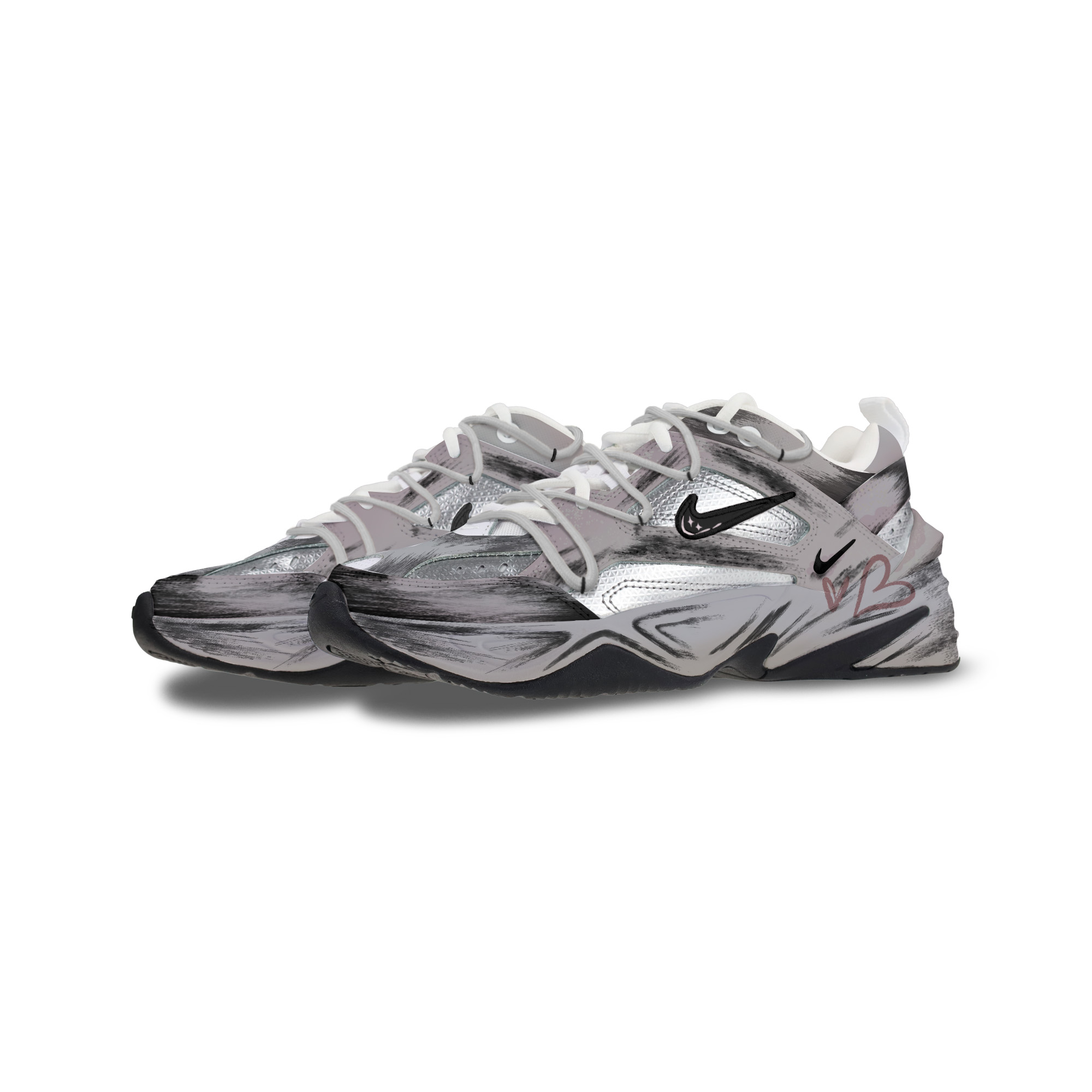Nike M2K Tekno Abrasion Resistant Low top Chunky Sneakers Women's Gray купить в интернет-магазине Yoocart с быстрой доставкой по России.