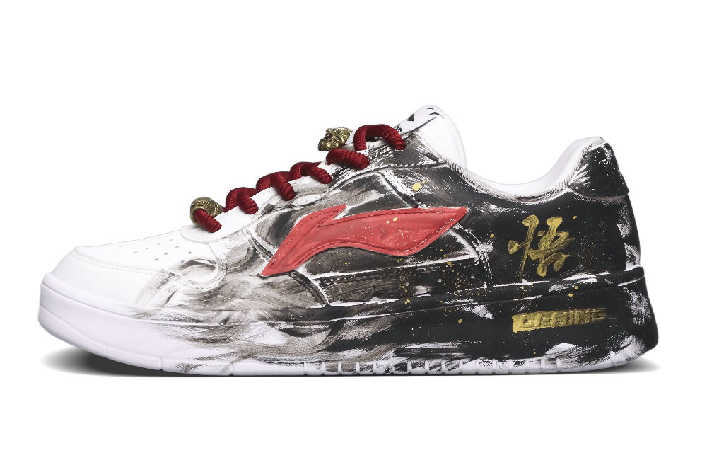 LiNing Pontoon Boats Anti-Slip Wear-Resistant Low-Top Casual Shoes Men's White Black Red