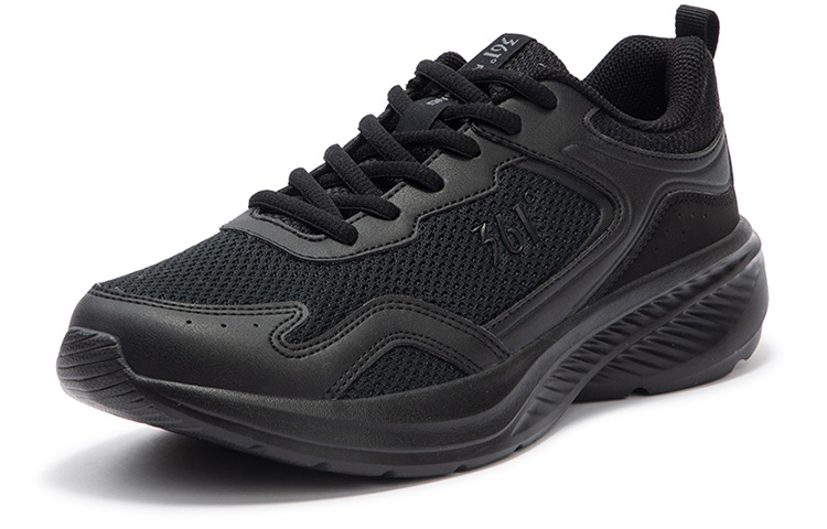 361° Cushioning Anti-Slip Wear-Resistant Breathability Low-Top Running Shoes Women's Black Gray