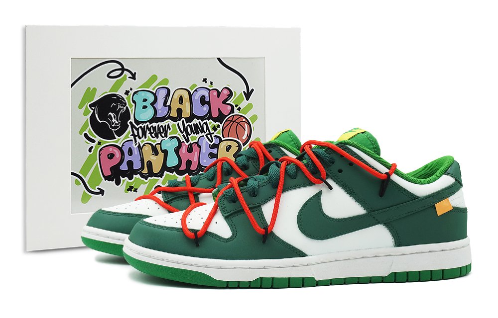 Nike Dunk Low-Top Skateboard Shoes Men's Green White