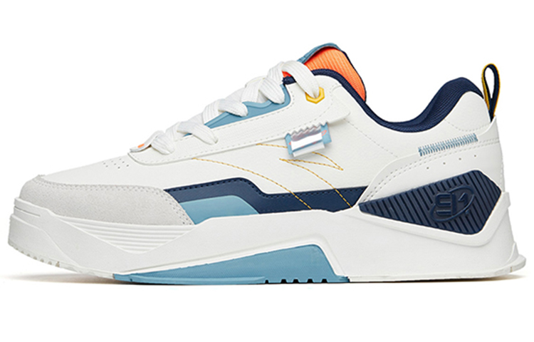 Anta Life Collection Anti Slip Wear Resistant Low Top Skateboard Shoes Men's White Blue