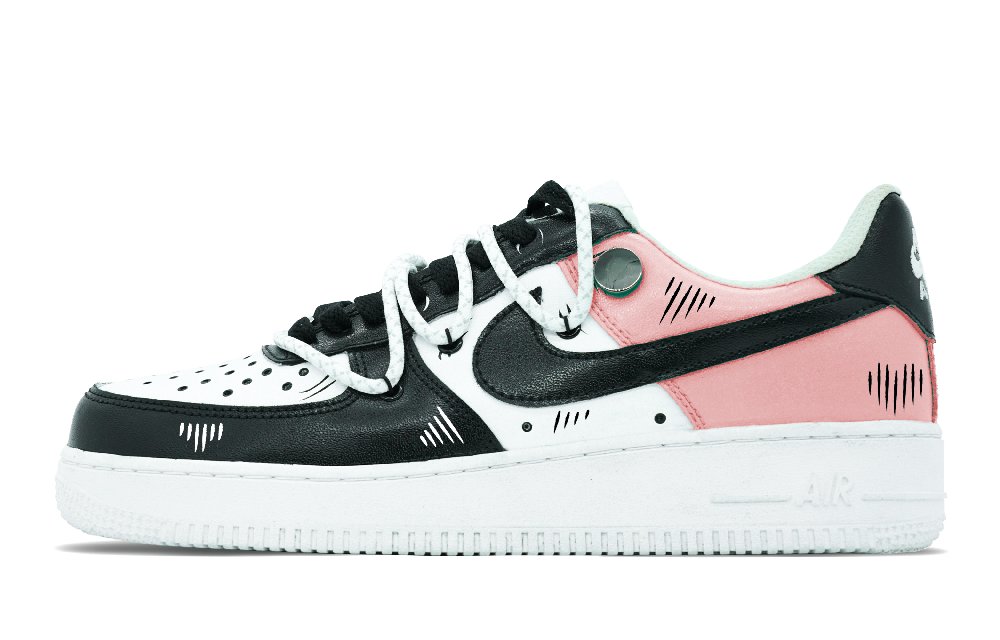 Nike Air Force 1 Low Air Force 1 Low-Top Skateboard Shoes GS Pink White Black