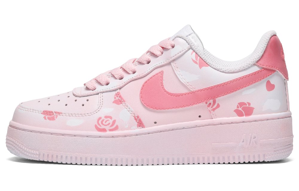 Nike Air Force 1 CUS ID Low-Top Skateboard Shoes Women's Pink White