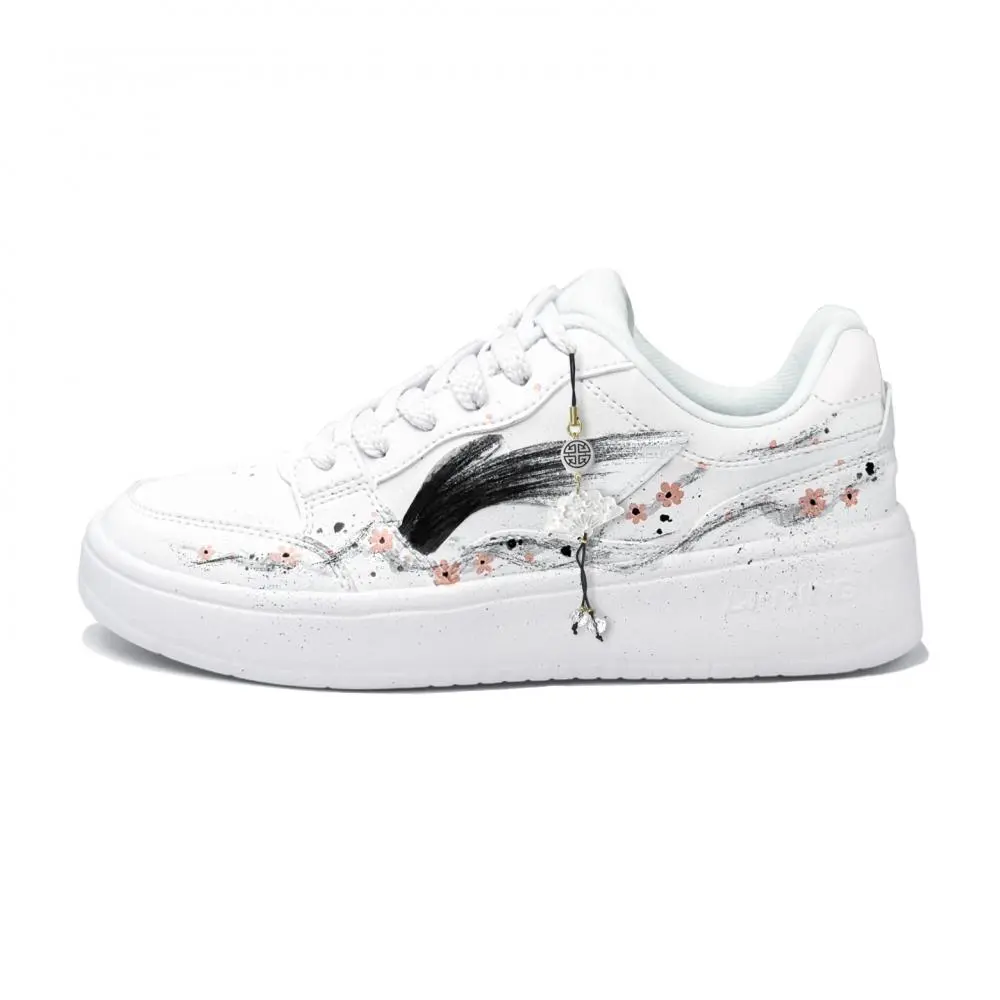 LiNing Acer Truncatum Abrasion Resistant Height Increasing Low top Skateboard Shoes Men's Black Pink
