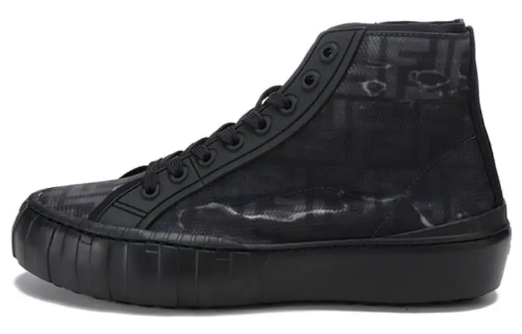 FENDI High top Stylish Skateboarding Shoes Men's Black