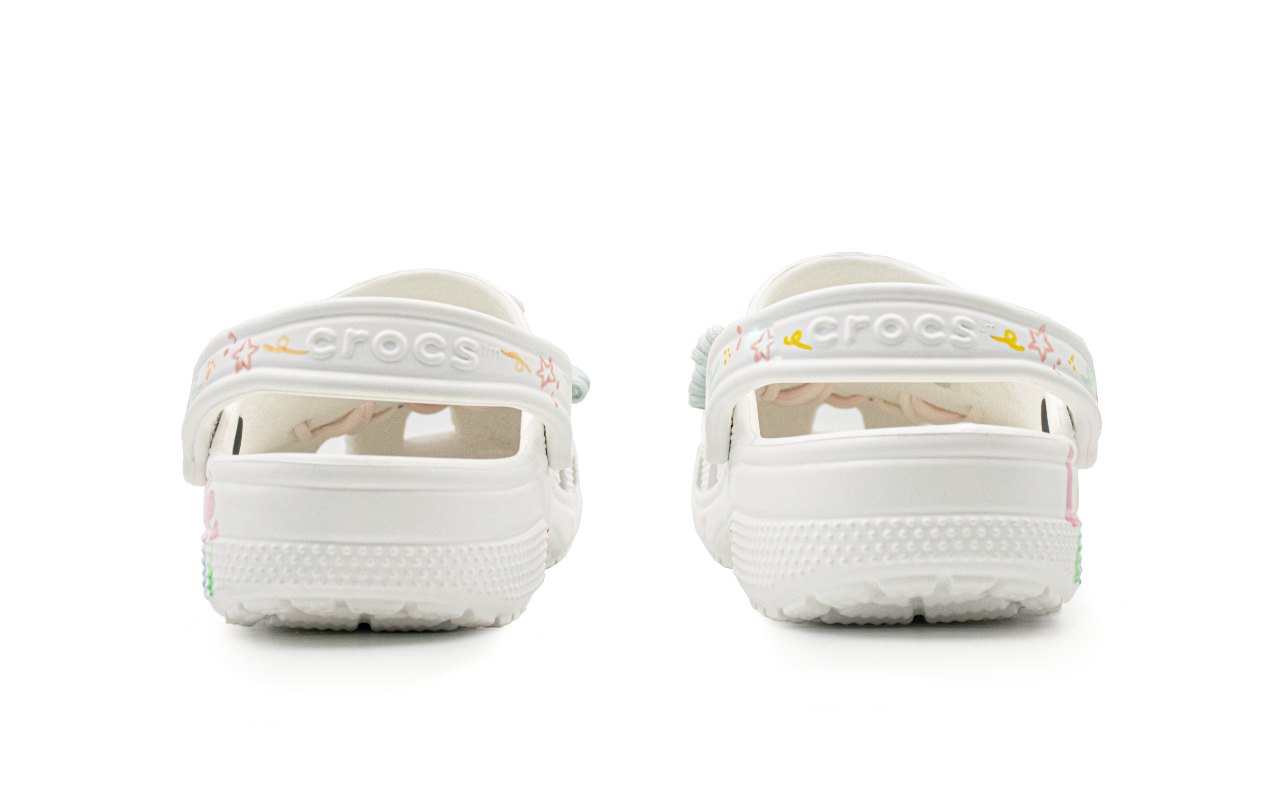 Crocs Classic Clog Pink Blue Meow Star Clogs Unisex White купить в интернет-магазине Yoocart с быстрой доставкой по России.