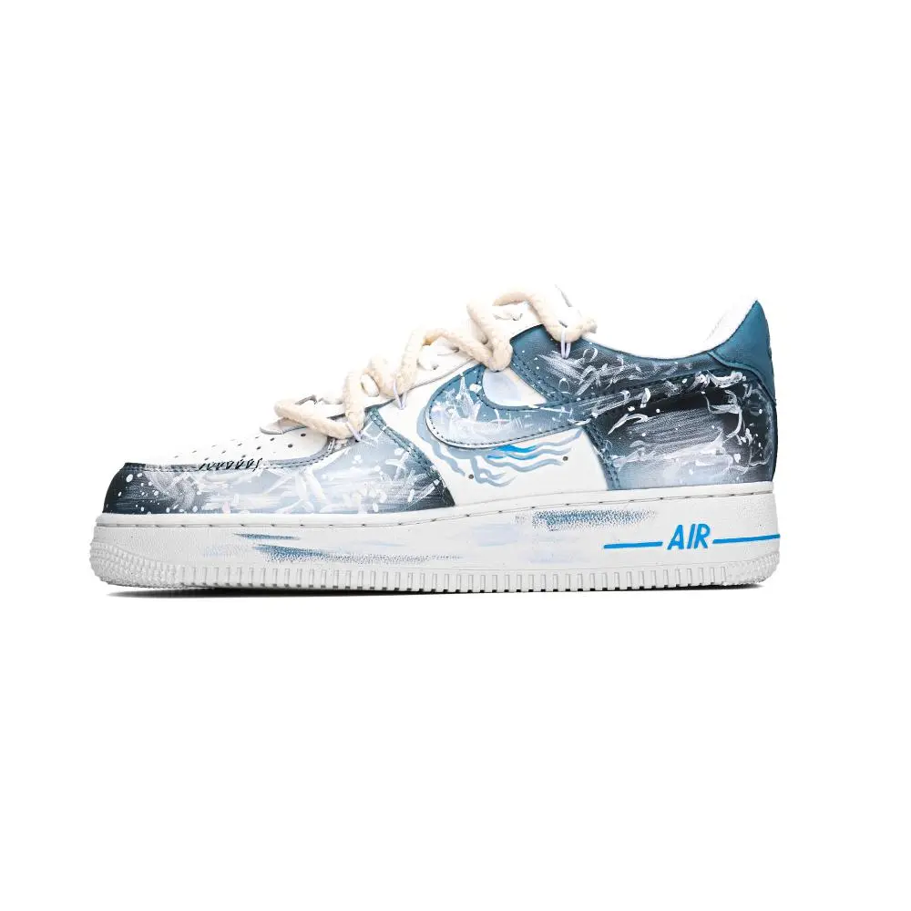 Nike Air Force 1 Shadow Chasing The Wind Cushioning Low top Skateboard Shoes Unisex Dark Blue Gradient