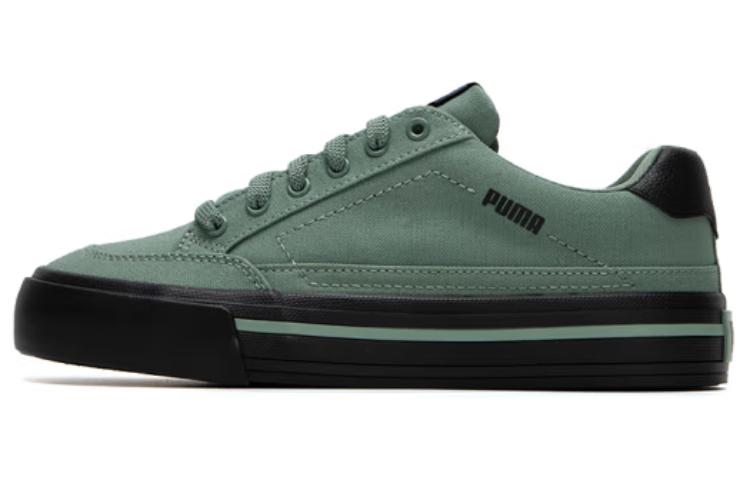 PUMA Court Classic Vulc Durable Lightweight Cushioning Low-Top Skateboard Shoes Unisex Green Black