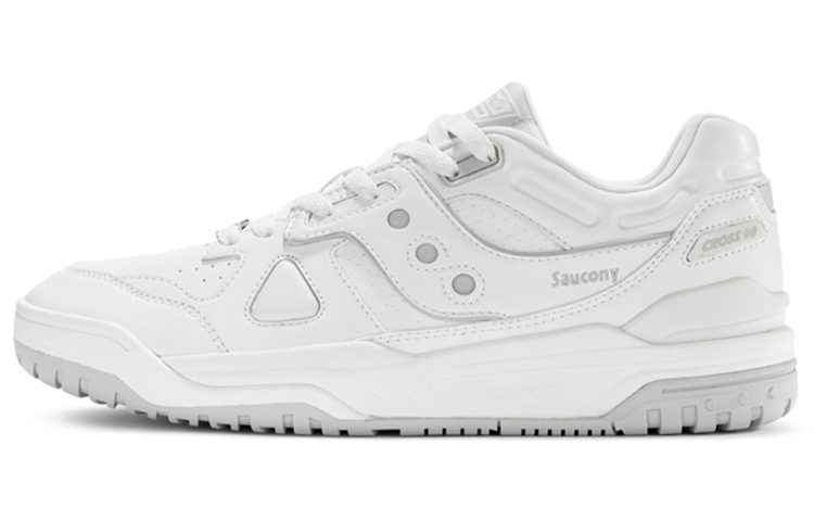 Saucony Cross 90 Low Top Skateboard Shoes Unisex White
