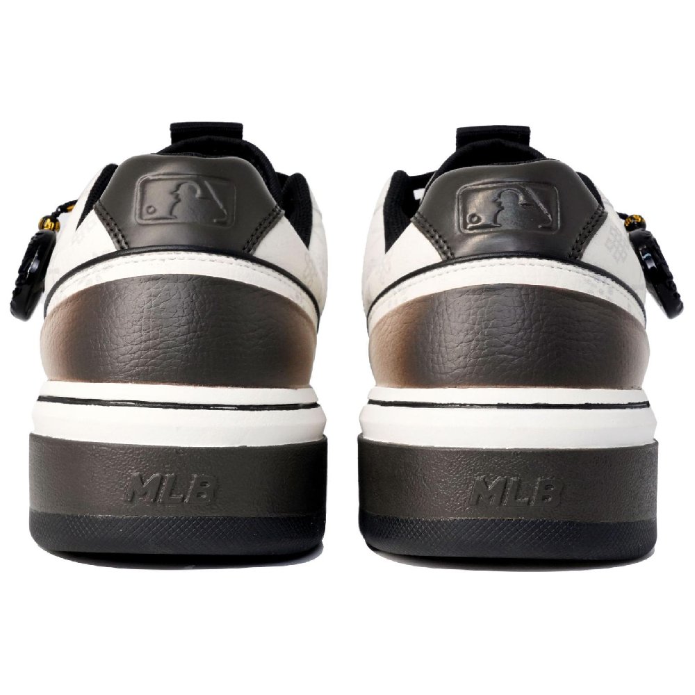 MLB Chunky Liner Anti-Slip Wear-Resistant Low-Top Skateboard Shoes Unisex Black White