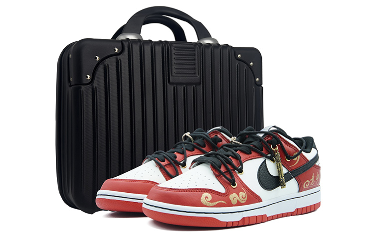 Nba X Nike Dunk Skateboard Shoes Men Low-Top Red White/Black