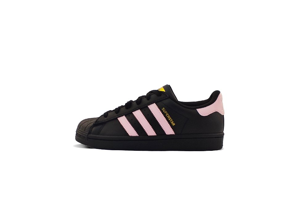 Adidas Originals SUPERSTAR Slip Resistant Low Top Skateboard Shoes Unisex Black Pink