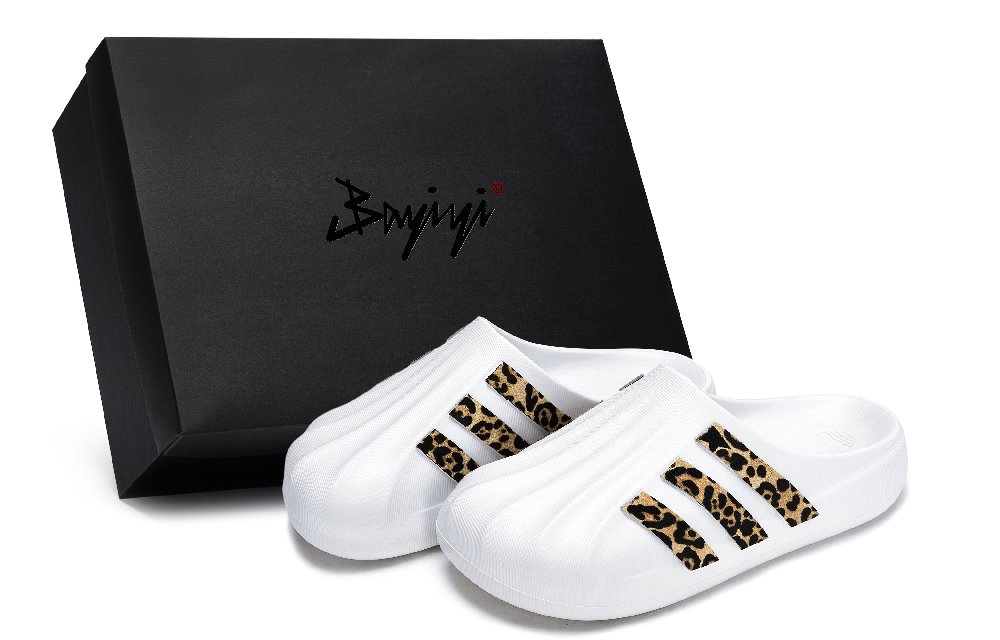 Adidas Originals AdiFOM SUPERSTAR MULE Slip Resistant Closed Toe Slippers Unisex Black White Brown