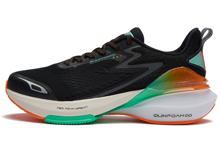 361° Cushioning Anti-Slip And Wear-Resistant Low-Top Running Shoes Men's Black Green