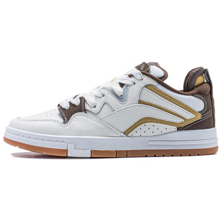 LiNing Wei Wu PRO PRO Wear-Resistant Slip-Resistant Lightweight Low-Top Skateboard Shoes Men's White Umber