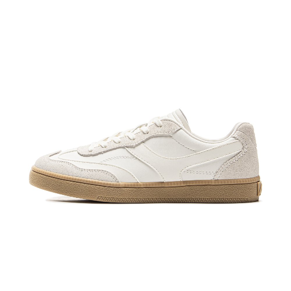 LiNing Yunchuan Abrasion Resistant Balance Lightweight Low Top German Army Trainers Women's Mist White