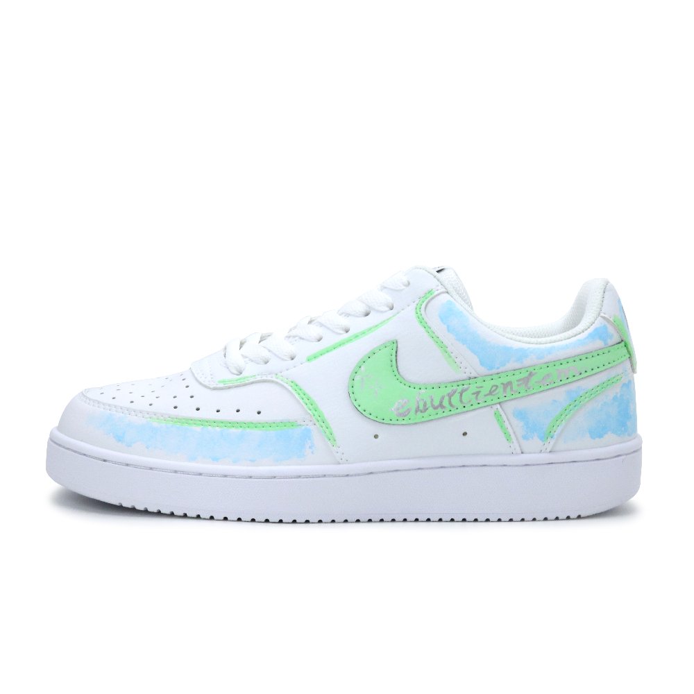 Nike Court Vision 1 Endless Summer Breathable Low Top Skateboard Shoes Men's Blue White Green