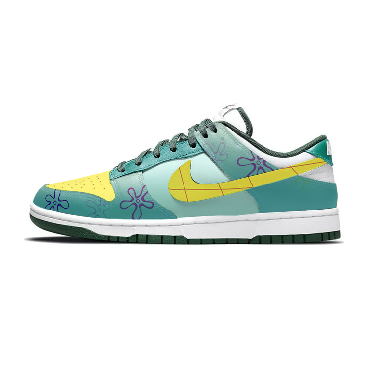 Nike Dunk Slip-Resistant Cushioning Wear-Resistant Low-Top Skateboard Shoes Unisex Yellow Green