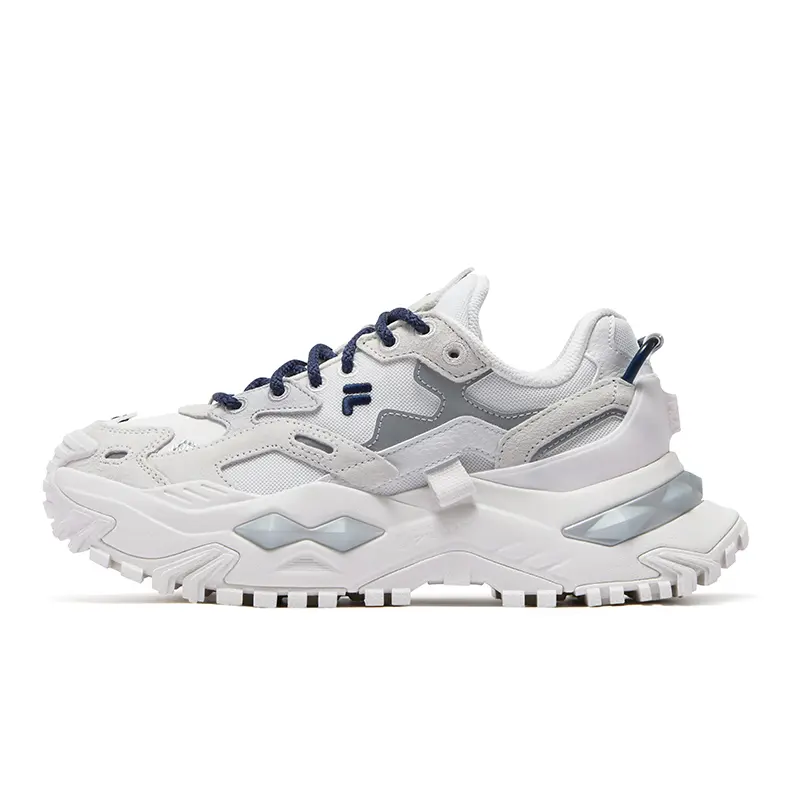 FILA FUSION BIANCO, Snow Topped Magnolia Low top Chunky Sneakers Women's Fragrance Snow Space Silver
