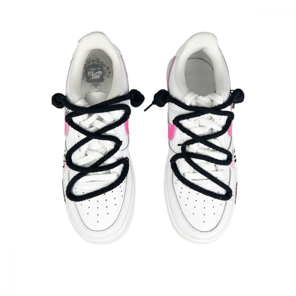 Nike Air Force 1 Anti-Slip Wear-Resistant Low-Top Skateboard Shoes Women's White Black Pink купить в интернет-магазине Yoocart с быстрой доставкой по России.