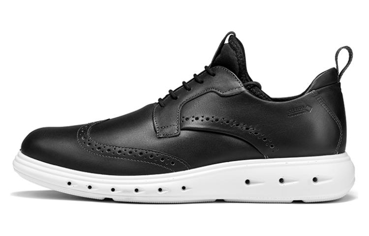 Ecco Mixed Water-Resistant 720 Casual Leather Shoes Men's Magnet Gray