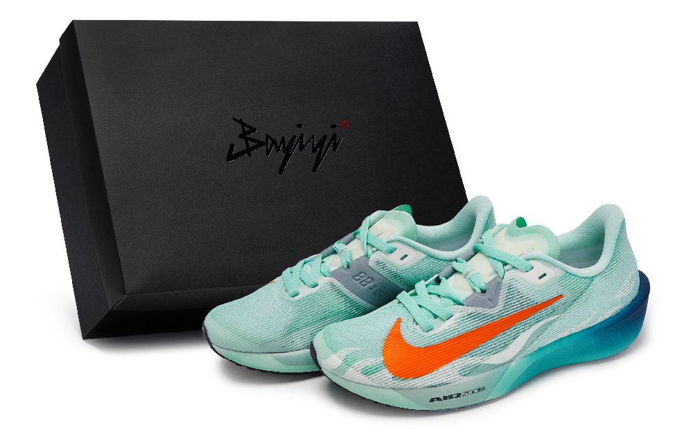 Nike Rival Fly 4 Shock Absorbers Low Top Running Shoes Men's White Blue Cyan Orange