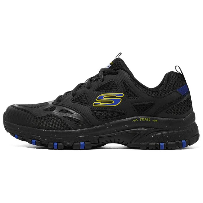 Skechers Hillcrest Cushioning Wear-Resistant Low-Top Running Shoes Men's Black Blue