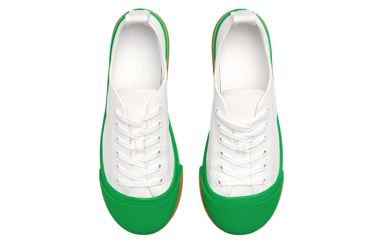 Bottega Veneta Vulcan Low top Stylish Skateboarding Shoes Women's White Green купить в интернет-магазине Yoocart с быстрой доставкой по России.