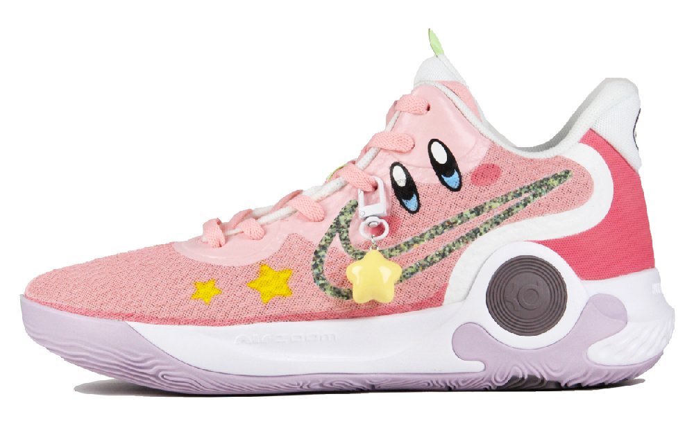 Nike KD Trey 5 IX Cushioned Slip-Resistant Mid-Top Basketball Shoes Unisex White Pink