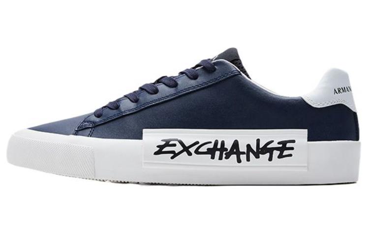 ARMANI EXCHANGEAE Low-Top Skateboard Shoes Men's Blue