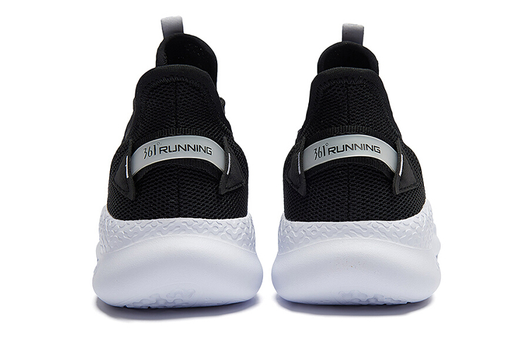 361° NFO Anti-Slip Wear-Resistant Low-Top Running Shoes Black White