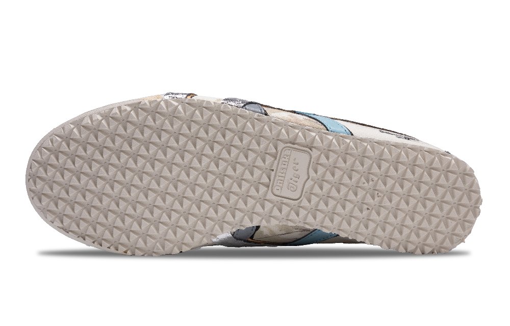 Onitsuka Tiger MEXICO 66 Anti-Slip Wear-Resistant Low-Top Casual Shoes Unisex Beige Blue Gray