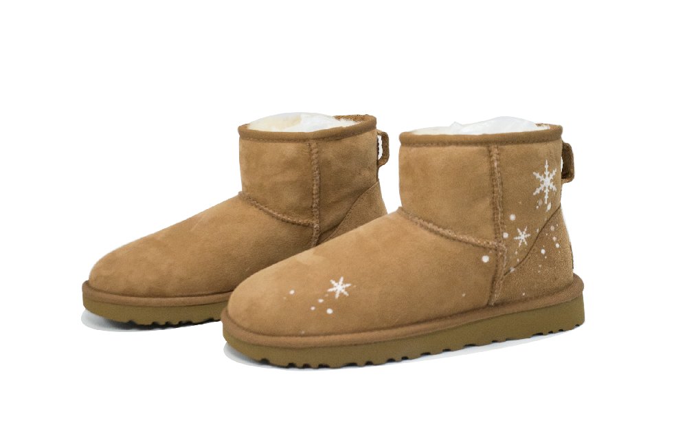 UGG CLASSIC MINI Warm Slip-Resistant Short Snow Boots Women's Chestnut