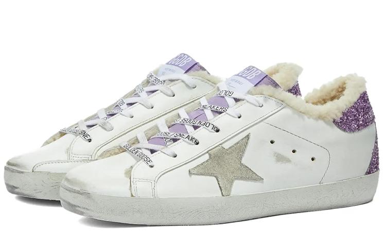 Golden Goose Super Star Brand Low Top Skateboard Shoes Women's Purple Sequins Tail купить в интернет-магазине Yoocart с быстрой доставкой по России.