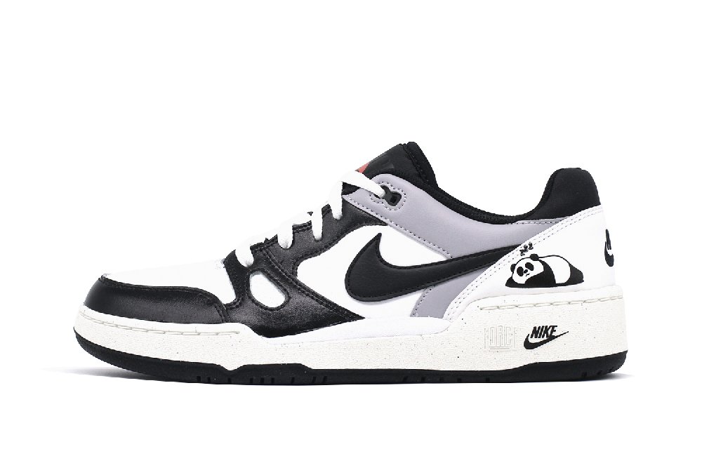 Nike Full Force Skateboard Shoes Men Low-Top Black/White
