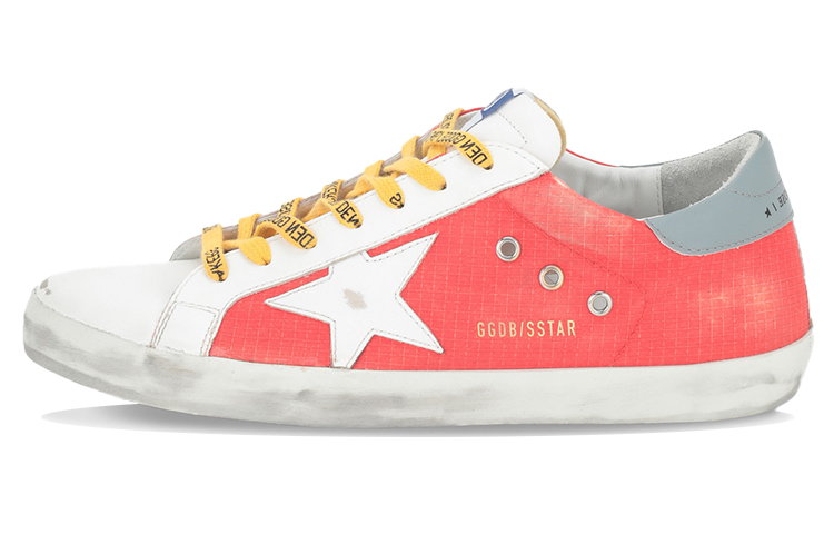 Golden Goose Super Star Low Top Sports Skateboard Shoes Men's White Red