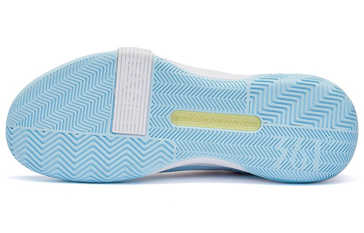 361° Burning War Anti-Slip Wear-Resistant Mid-Top Basketball Shoes Glacier Blue
