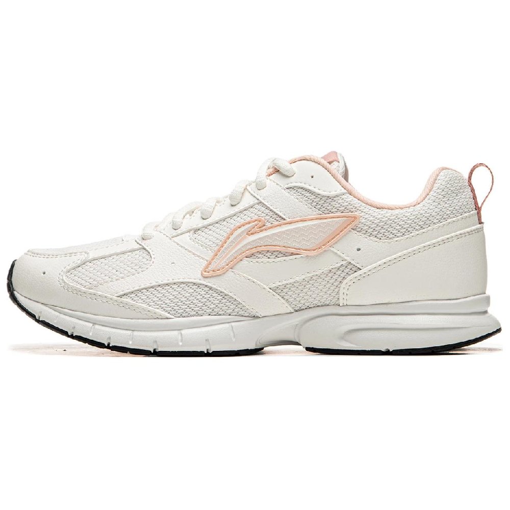LiNing R037 Shock Absorbers Slip Resistant Abrasion Resistant Breathable Low Top Running Shoes Women's Mist White