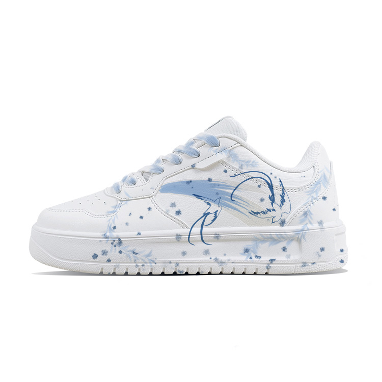 Anta Relaxed Anti Slip Wear Resistant Low Top Skateboard Shoes Unisex Blue