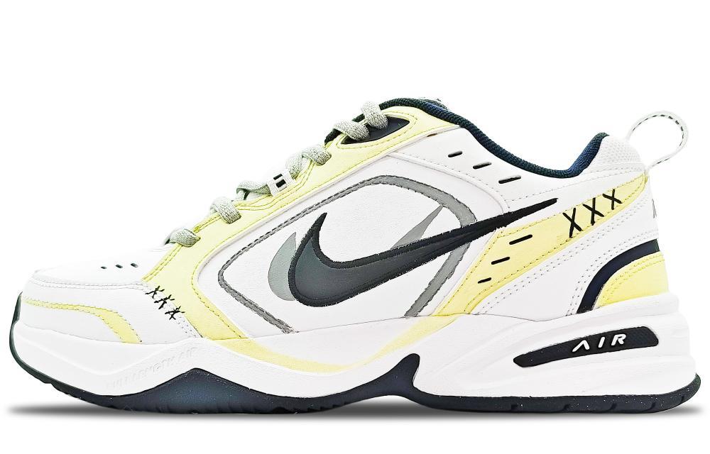Nike Air Monarch 4 Anti-Slip And Wear-Resistant Height Increasing Low-Top Chunky Sneakers Unisex Beige Yellow